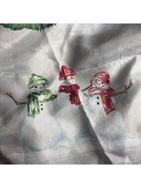 ST. NICHOLAS SQUARE SNOWMEN SHOWER CURTAIN - 70" X 70"